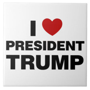 I Love President Trump Heart Tegeltje