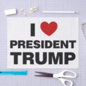I Love President Trump Heart Tissuepapier (Craft)