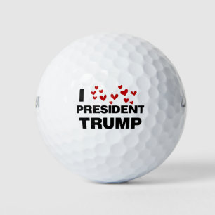I Love President Trump Hearts Golfballen