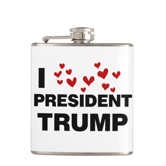 I Love President Trump Hearts Heupfles (Voorkant)