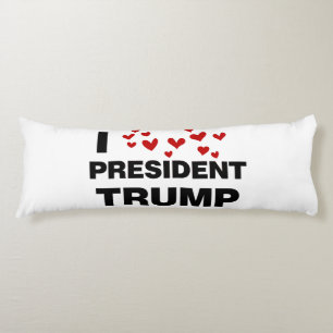 I Love President Trump Hearts Lichaamskussen