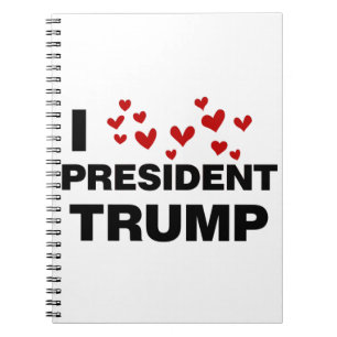 I Love President Trump Hearts Notitieboek