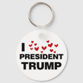I Love President Trump Hearts Sleutelhanger (Achterkant)