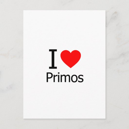I Love Primos Briefkaart (Voorkant)