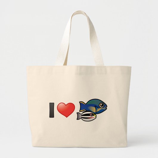 I Love Princess Parrotfish Grote Tote Bag (Voorkant)