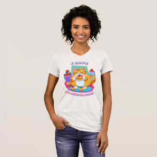 I Love Profiteroles - Schattigee kattendessertlief T-shirt