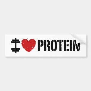 I Love Protein Bumpersticker