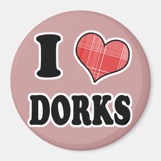 I Love (Pset Heart) Dorks Magneet (Voorkant)