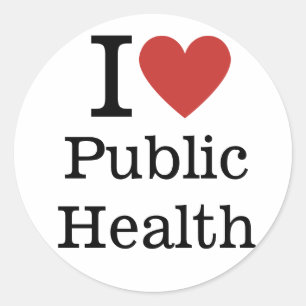 I ❤️ Love Public Health voor studenten / faculteit Ronde Sticker