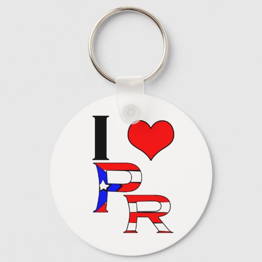 I Love Puerto Rico Sleutelhanger (Voorkant)