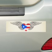 I Love Puerto Rico - wings Bumpersticker (Op auto)
