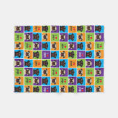 I Love Pugs Fleece Throw Blanket Deken (Voorkant (Horizontaal))