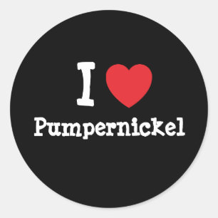 I love Pumpernickel heart T-Shirt Ronde Sticker