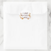 I Love Pumpkin Spice Ronde Sticker (Tas)