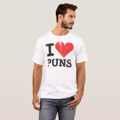 I Love Puns Basic T-Shirt (Voorkant volledig)