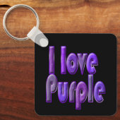I love purple sleutelhanger (Voorkant)