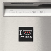 I Love Pyrex - Mixing Bowl met harten (wit) Magneet (Insitu (Vaatwasser))