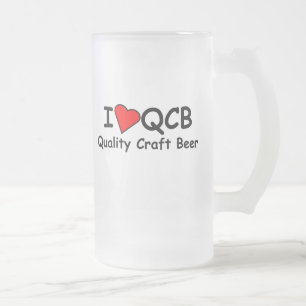 I Love QCB (Quality Craft Beer) Frosted Mok