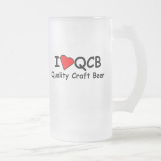 I Love QCB (Quality Craft Beer) Frosted Mok