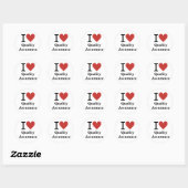 I ❤️ Love Quality Assurance STICKER (Feuille)