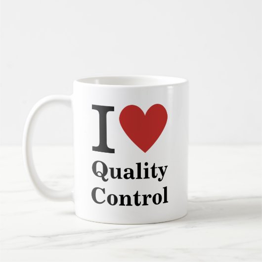 I ❤️ Love Quality Control - QC Dept. MUG (Gauche)