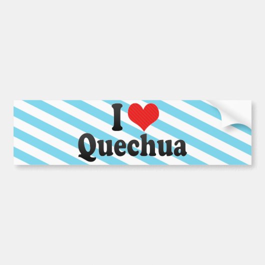 I Love Quechua Bumpersticker (Voorkant)