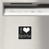 I Love Quiche Magnet en noir (In Situ (Lave-vaisselle))