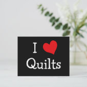 I Love Quilts Briefkaart (Staand voorkant)