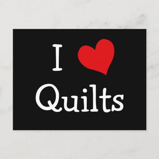I Love Quilts Briefkaart (Voorkant)