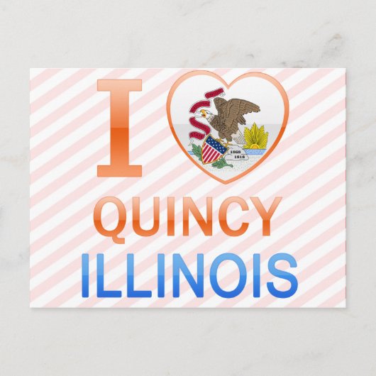 I Love Quincy, IL Briefkaart (Voorkant)