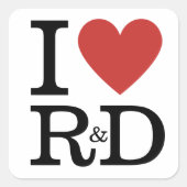 I ❤️ Love R&D - Département R&D - STICKER (Devant)