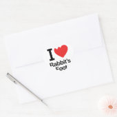 I Love Rabbit's Foot Hart Sticker (Envelop)