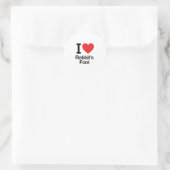 I Love Rabbit's Foot Ronde Sticker (Tas)