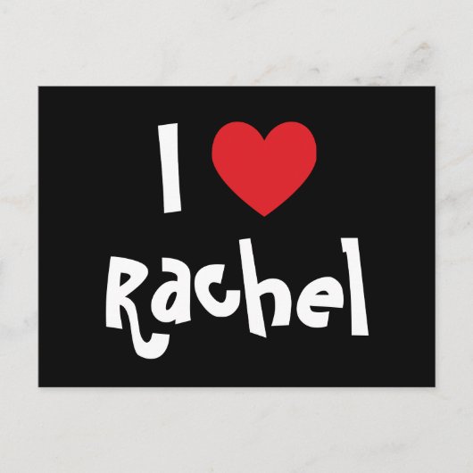 I Love Rachel Briefkaart (Voorkant)
