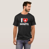 I Love Raclette with Swiss Flag and He T-shirt (Voorkant volledig)
