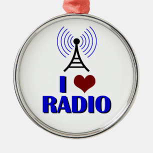 I Love Radio Metalen Ornament