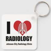 I Love Radiology Cool Custom Radiologist Clinic Sleutelhanger (Achterkant)