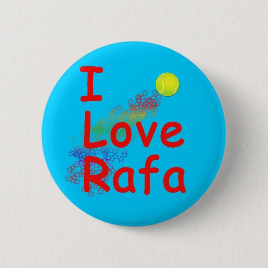 I Love Rafa Tennis Design Ronde Button 5,7 Cm (Voorkant)