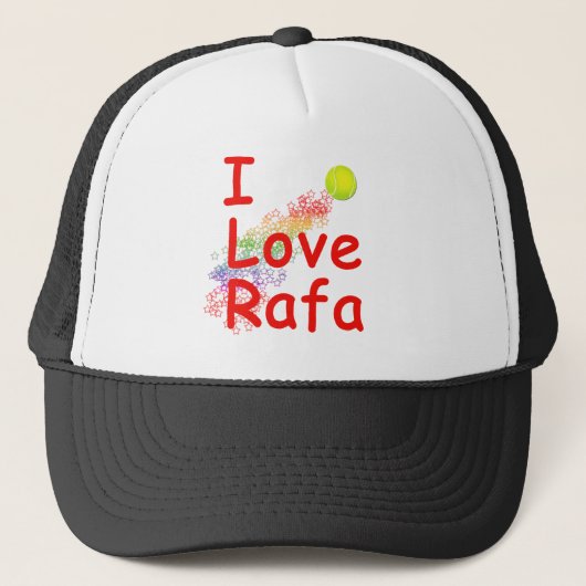 I Love Rafa Tennis Design Trucker Pet (Voorkant)