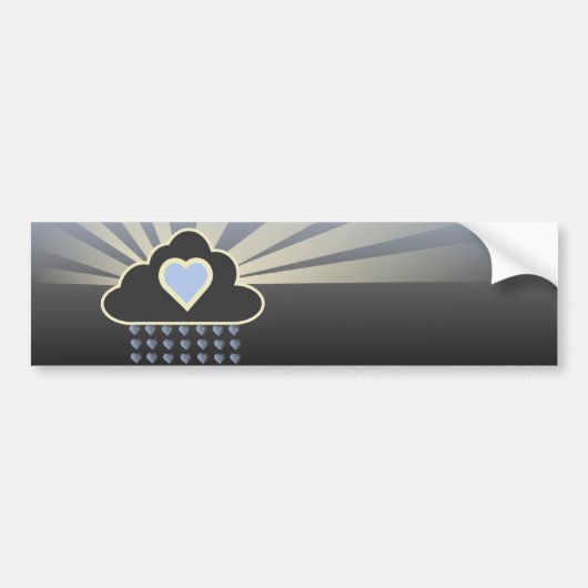 I Love Rain Clouds Bumpersticker (Voorkant)