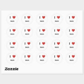 I Love Rain Ronde Sticker (Vel)