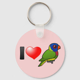 I Love Rainbow Lorikeets Sleutelhanger