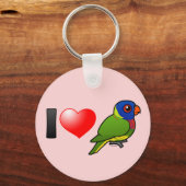I Love Rainbow Lorikeets Sleutelhanger (Voorkant)