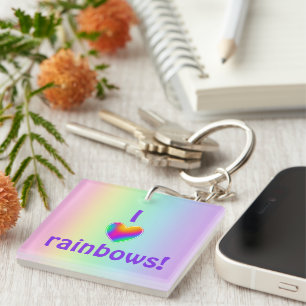 I Love Rainbows Sleutelhanger