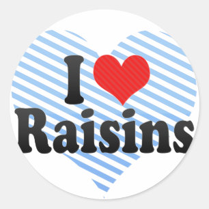 I Love Raisins Ronde Sticker