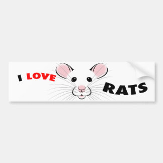 I Love Rats Bumpersticker