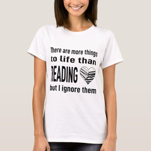 I Love Reading Book Lover Reader Librarian Teacher T-shirt (Voorkant)