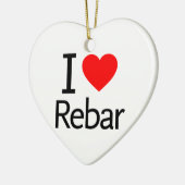 I Love Rebar Keramisch Ornament (Links)