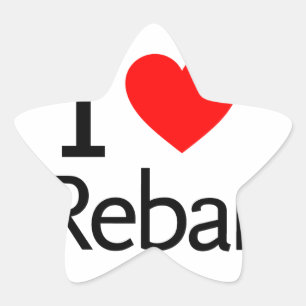 I Love Rebar Ster Sticker