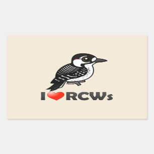 I Love Red-cockaded Woodpeckers Rechthoekige Sticker